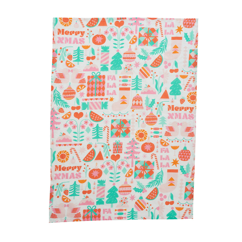 Linen Tea Towel - Lulu & Daw - Annabel Trends - annabel trends, christmas, home, new arrivals - Lulu & Daw - Australian Fashion Boutique