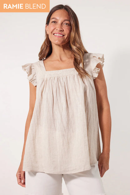 Gala Top - Lulu & Daw - Isle Of Mine - Ramie, top, tops - Lulu & Daw - Australian Fashion Boutique