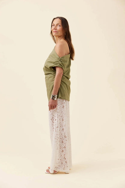Isle of Mine Rosa One Shoulder Top - Sage