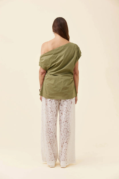 Isle of Mine Rosa One Shoulder Top - Sage