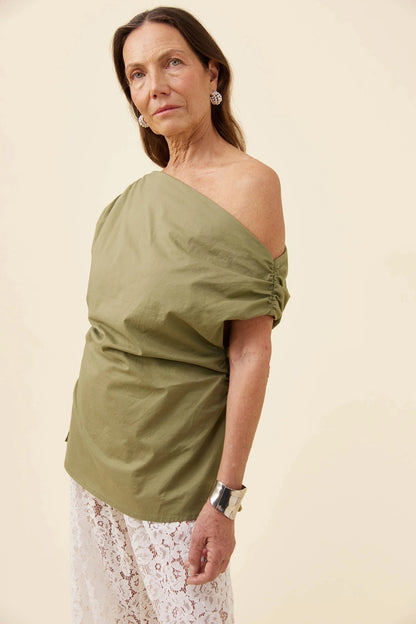Isle of Mine Rosa One Shoulder Top - Sage
