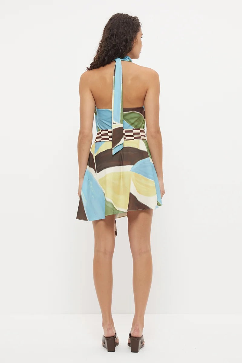 Mon Renn Essence Mini Dress - Abstract Painterly