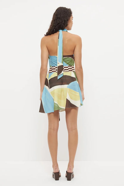 Mon Renn Essence Mini Dress - Abstract Painterly