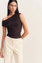 Mira Off Shoulder Top - Ganache - Lulu & Daw -  - ["new arrivals","new arrvials","shona joy","tops"] - Lulu & Daw - Australian Fashion Boutique
