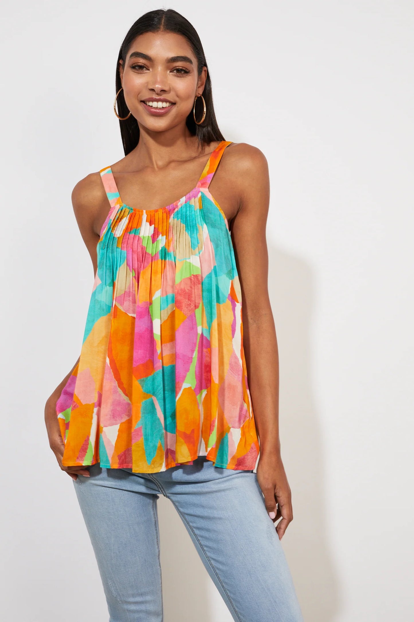 Tropicana Tank - Lulu & Daw - Haven - Linen Blend, new arrivals, new arrvials, tops - Lulu & Daw - Australian Fashion Boutique