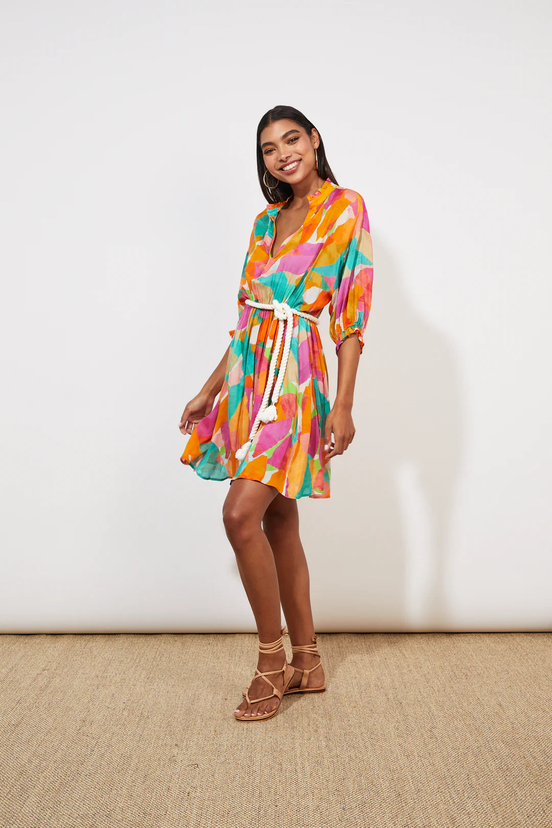 Tropicana Rope Dress - Lulu & Daw - Haven - dress, dresses, Linen Blend, new arrivals, new arrvials - Lulu & Daw - Australian Fashion Boutique