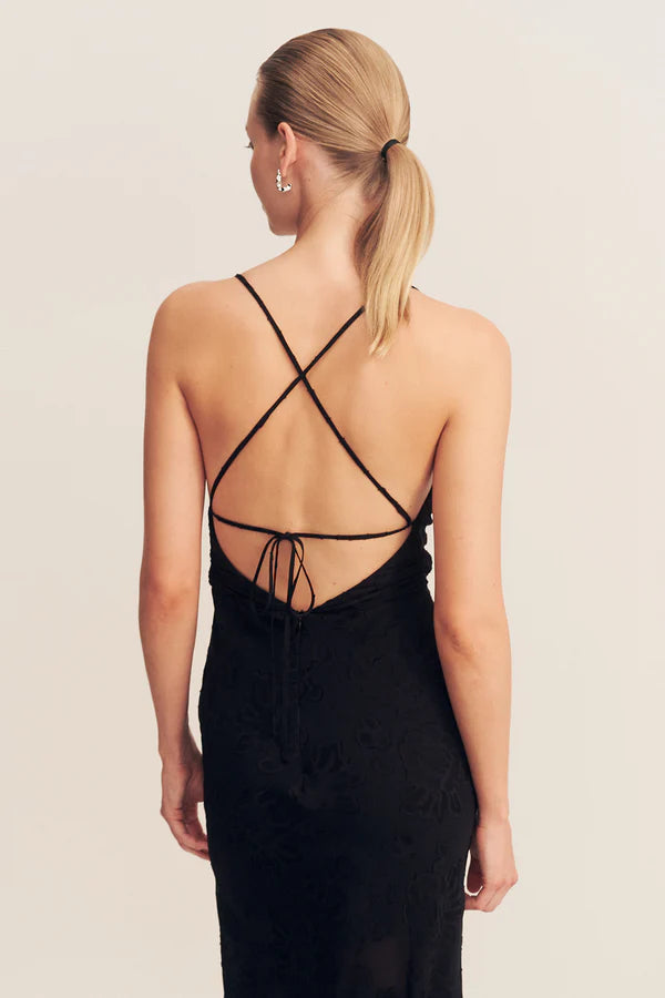 Shona Joy Low Back Dress With Sleeves Shona Joy Camille Lace Cross Back Midi Dress In Shona Joy Low Back Dress With Sleeves Shona Joy Camille Lace Cross Back Midi Dress In