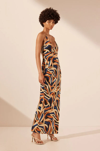 Palma Silk Plunged Slip Maxi Dress - Lulu & Daw - Shona Joy - new arrivals, new arrvials, Silk - Lulu & Daw - Australian Fashion Boutique