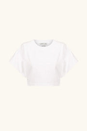 Alda Open Back Drawstring Crop T Shirt - White - Lulu & Daw - Shona Joy - 100% Cotton, crop top, new arrivals, new arrvials, shona joy - Lulu & Daw - Australian Fashion Boutique