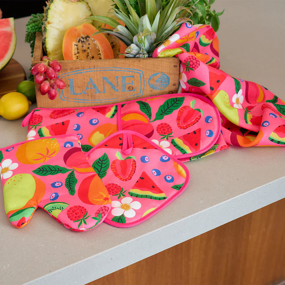 Oven Mitt - Single - Linen - Tropicana