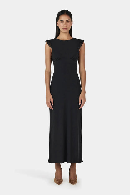 Cabello Midi Dress Black