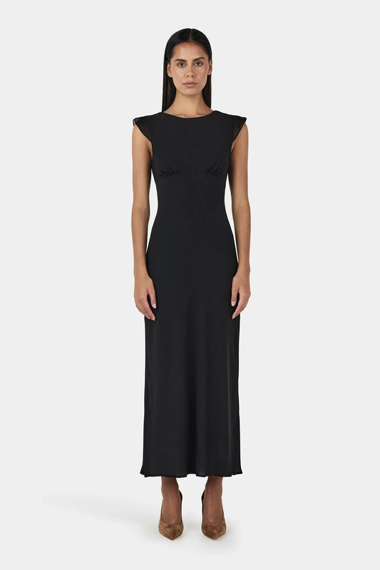 Cabello Midi Dress Black