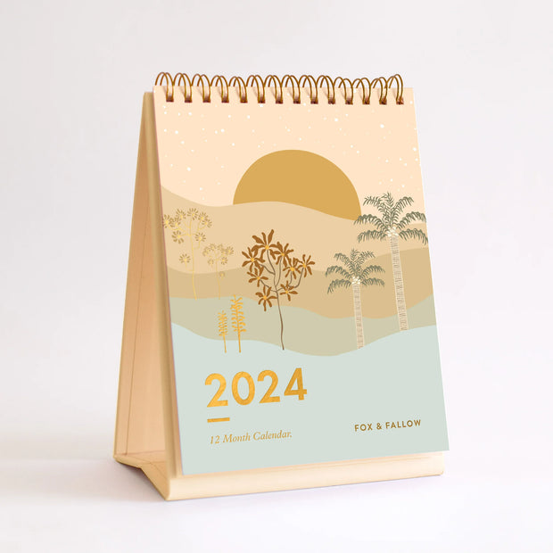 2024 Desert Palms Desk Calendar - Lulu & Daw - Fox & Fallow - planner - Lulu & Daw - Australian Fashion Boutique
