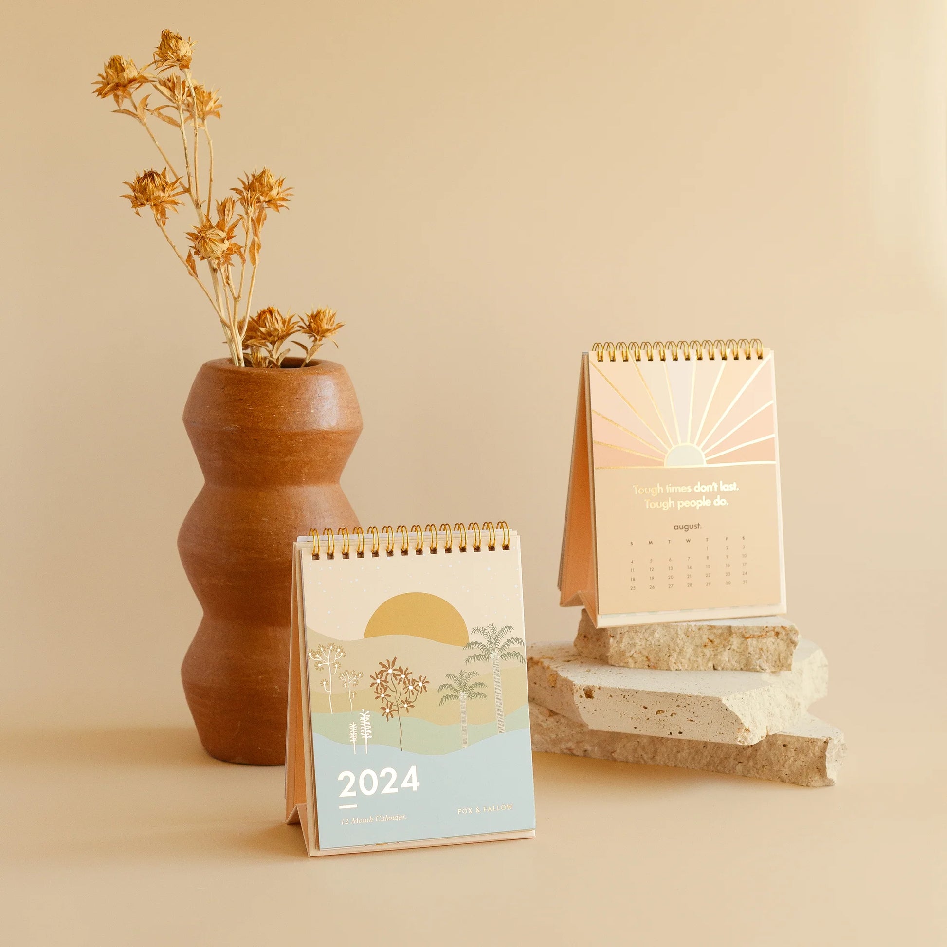 2024 Desert Palms Desk Calendar - Lulu & Daw - Fox & Fallow - planner - Lulu & Daw - Australian Fashion Boutique