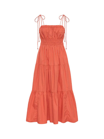 Casini Midi Dress - Coral - Lulu & Daw - Kivari - dress - Lulu & Daw - Australian Fashion Boutique