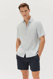 Short Sleeve Linen Shirt - Lulu & Daw - Assembly Label Mens - 100% Linen, Assembly Labels Mens, mens, new arrivals, new arrvials - Lulu & Daw - Australian Fashion Boutique