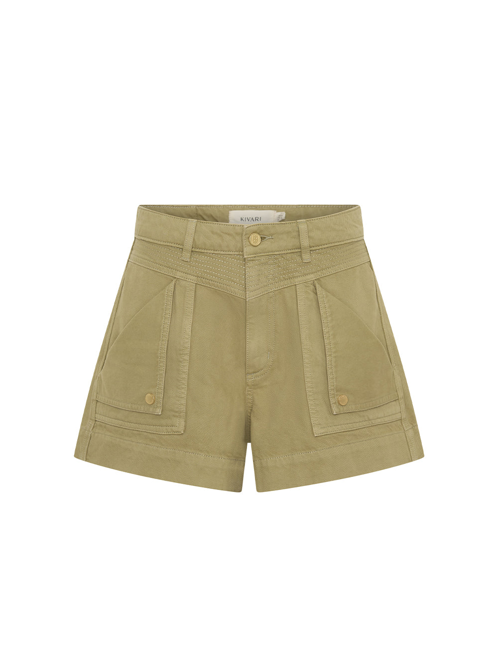 Kivari Celene Denim Short - Olive