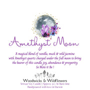 Amethyst Moon Candle - Lulu & Daw - Woodwicks & Wildflowers - locally made, new arrvials - Lulu & Daw - Australian Fashion Boutique