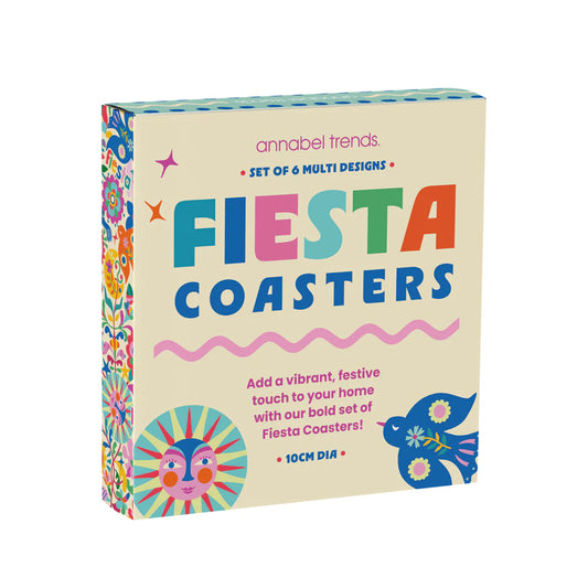 Cork Backed Coaster - Fiesta 6pc