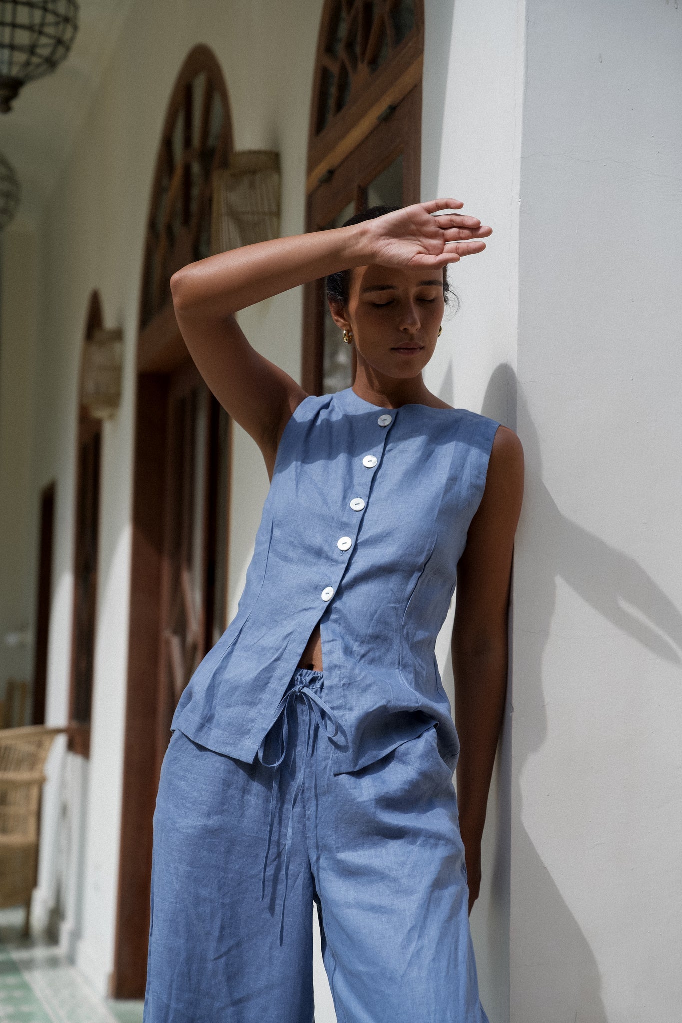 Ellery Vest - Denim Blue