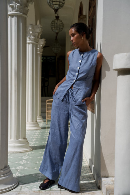 Ellery Vest - Denim Blue