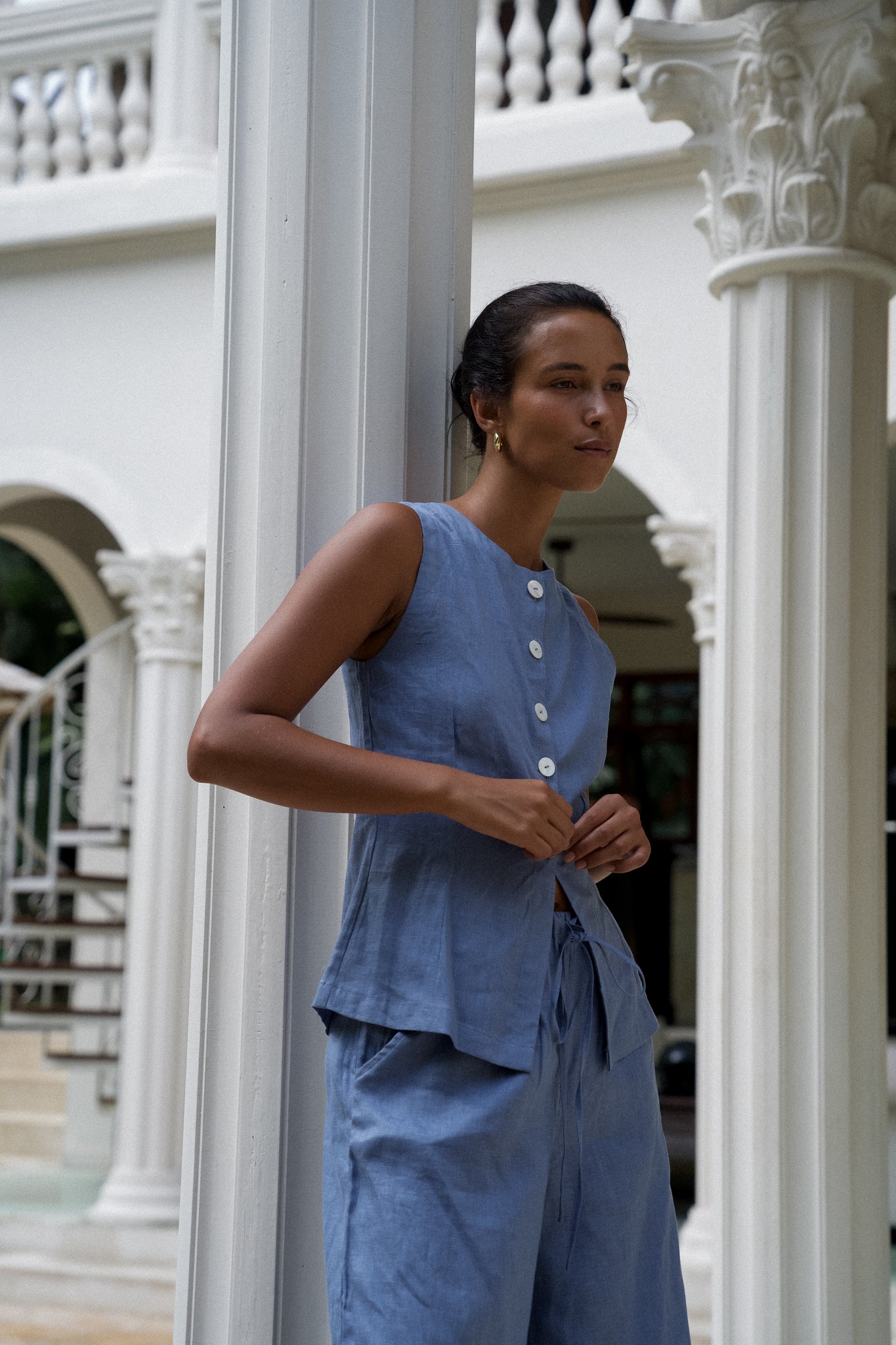 Ellery Vest - Denim Blue
