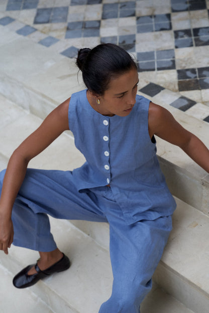 Ellery Vest - Denim Blue