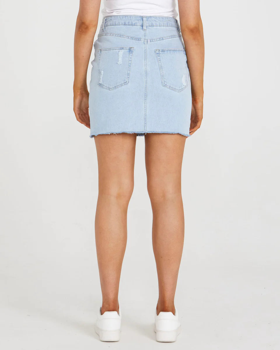 Dani Denim Skirt - Ice Wash - Lulu & Daw - SASS - denim, sass, skirt, skirts - Lulu & Daw - Australian Fashion Boutique