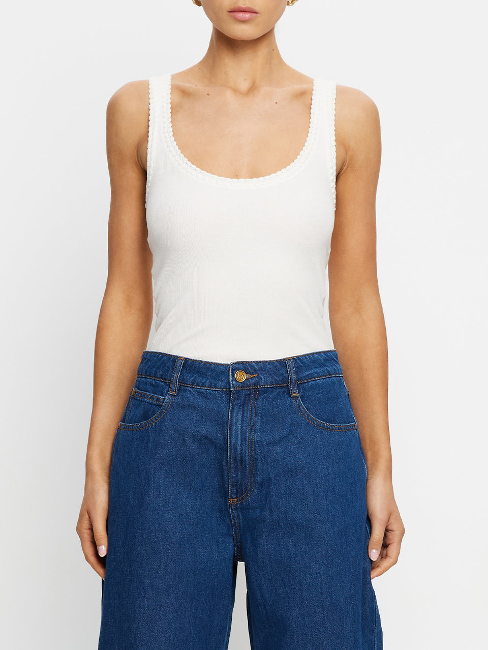 Tallulah Scoop Top - Ivory