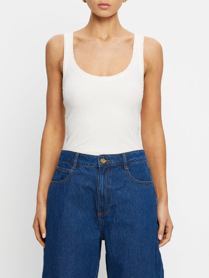 Tallulah Scoop Top - Ivory