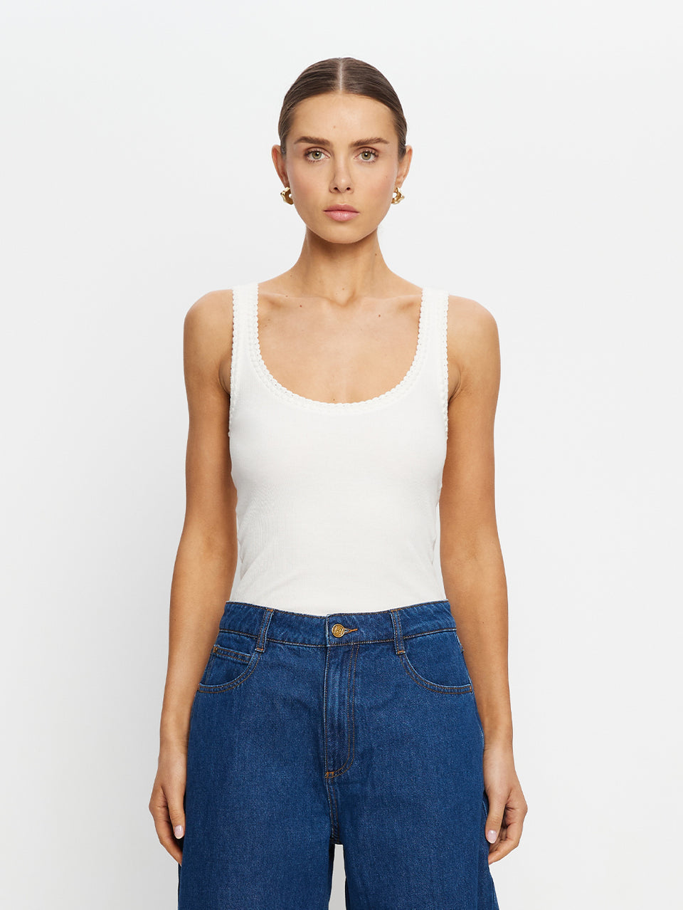 Tallulah Scoop Top - Ivory