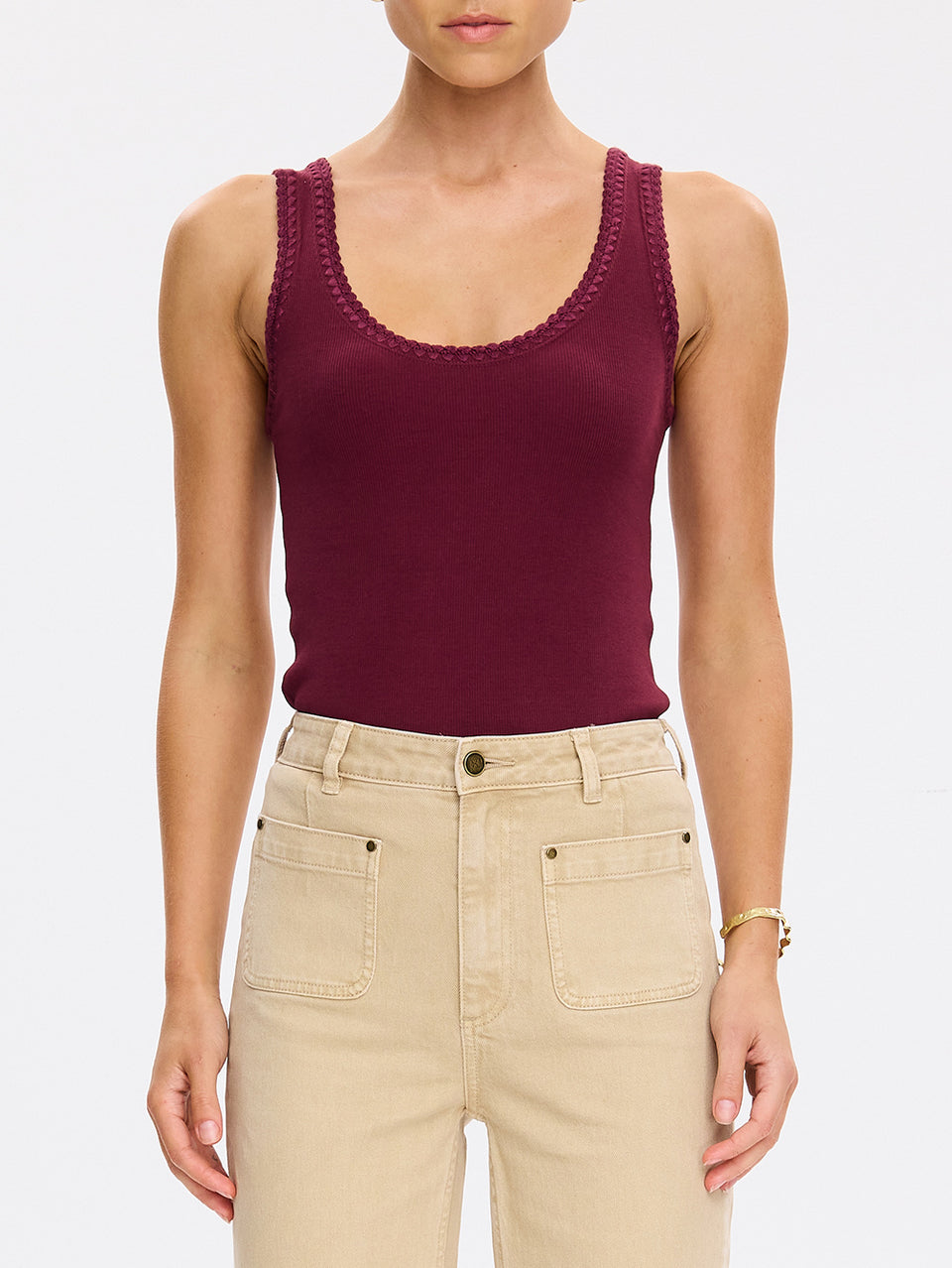 Tallulah Scoop Tank - Plum