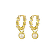 Priti Pearl Hoops - Lulu & Daw - Jolie & Deen - earrings, jewellery - Lulu & Daw - Australian Fashion Boutique