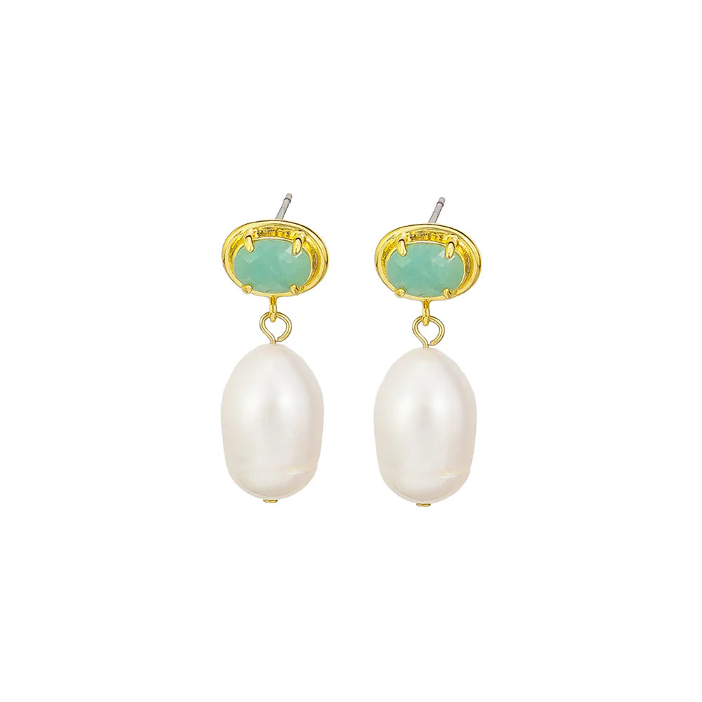 LUCIANA EARRINGS - AMAZONITE - Lulu & Daw - Jolie & Deen -  - Lulu & Daw - Australian Fashion Boutique