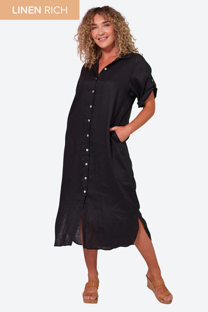 Studio Shirt Dress - Lulu & Daw - Eb & Ive - dress, linen - Lulu & Daw - Australian Fashion Boutique