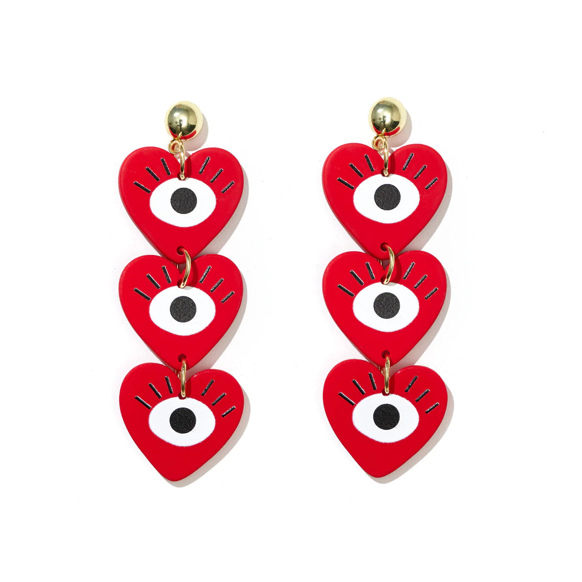 Evil Eye Trio Earrings - Lulu & Daw - Emeldo - Emeldo, jewellery, new arrivals, new arrvials - Lulu & Daw - Australian Fashion Boutique