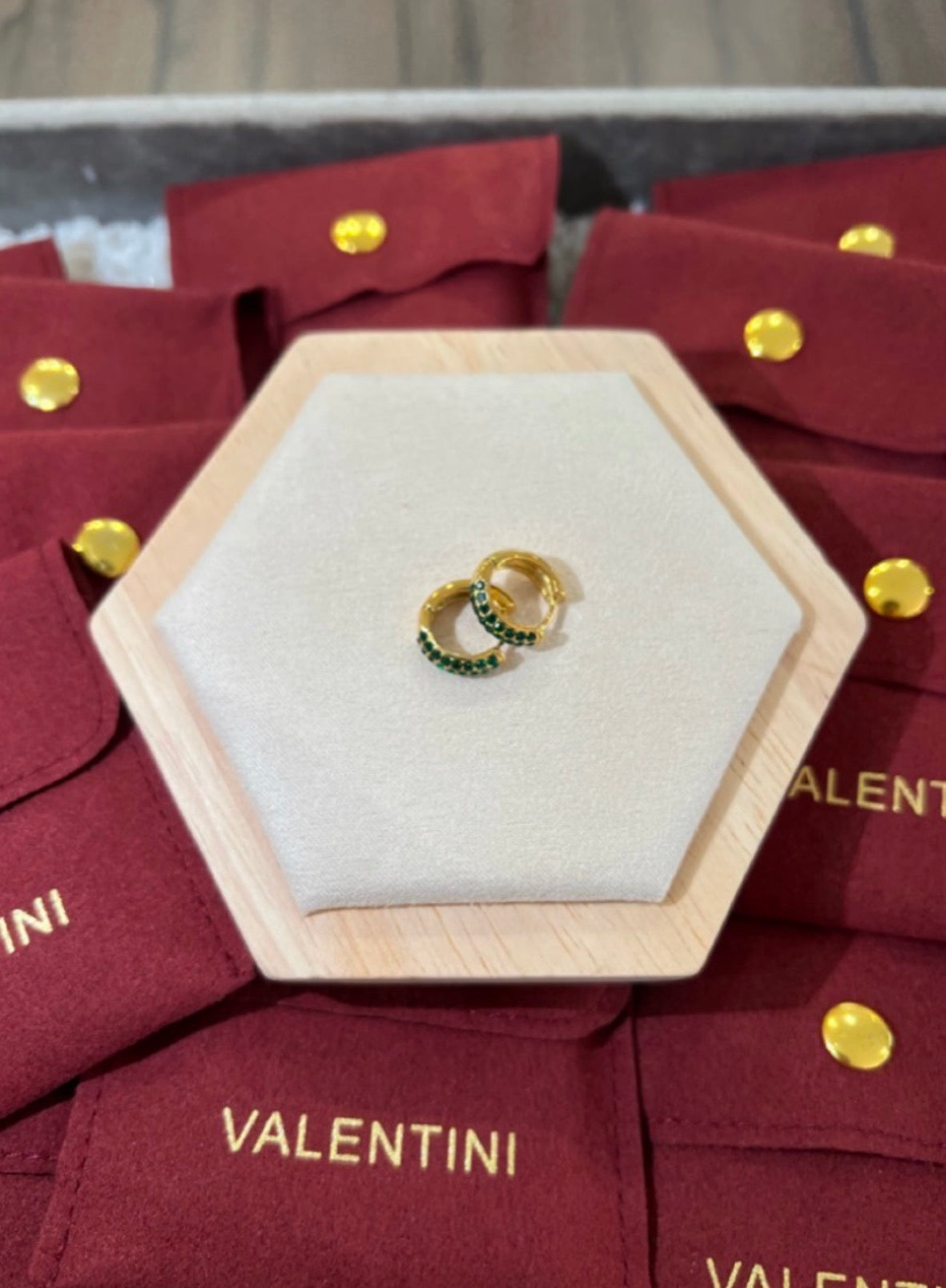 Valentini Emerald Hoops
