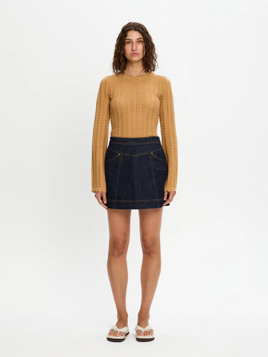 Immy Denim Mini Skirt - Raw