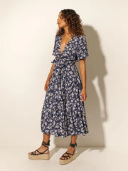 Jeanne Tie Front Midi Dress - Lulu & Daw - Kivari - kivari - Lulu & Daw - Australian Fashion Boutique