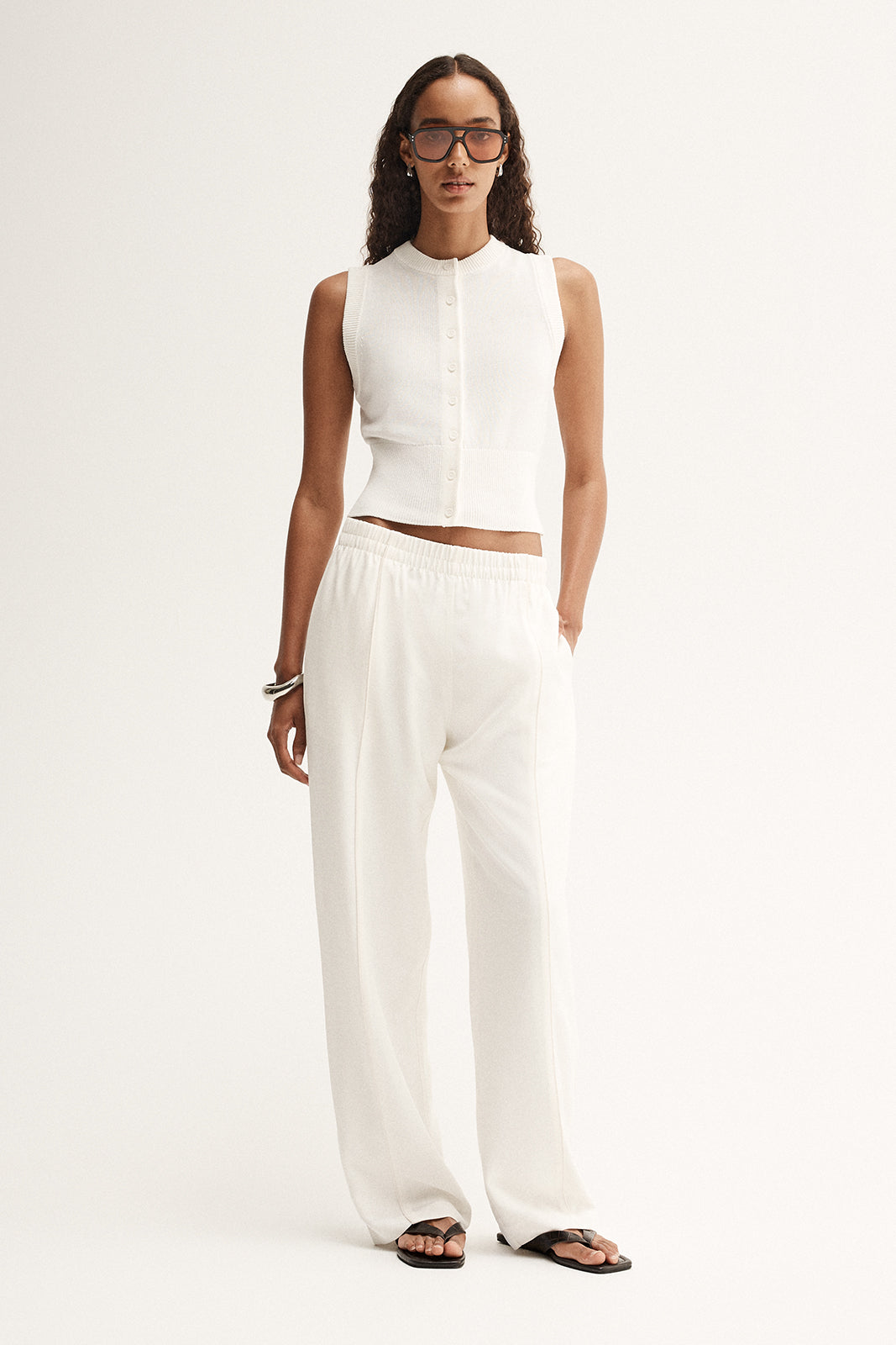 Clyde Knit Top - White