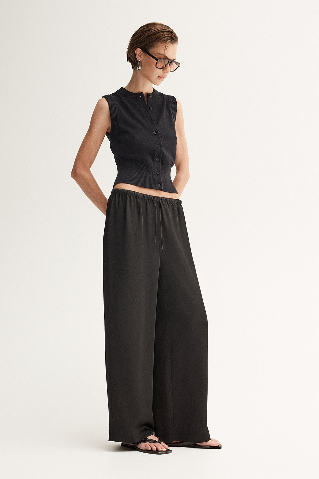 Clyde Knit Top -Black