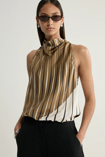 Elka Collective Sloane Top - Moss Stripe