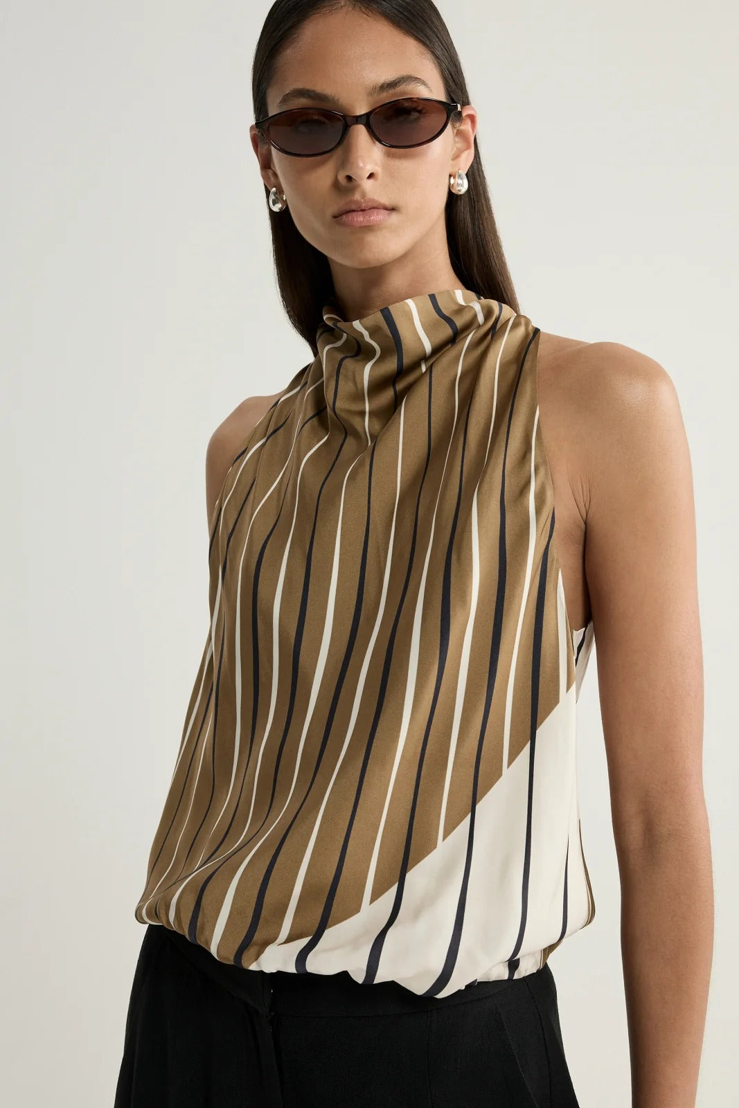 Elka Collective Sloane Top - Moss Stripe