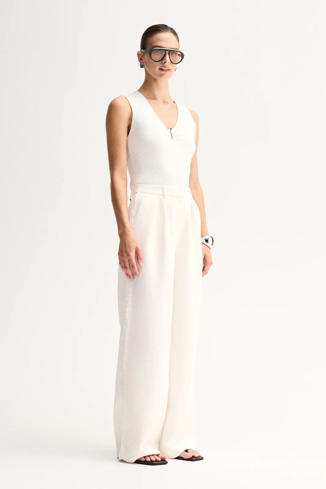 Elka Collective Lindsay Knit Top - White