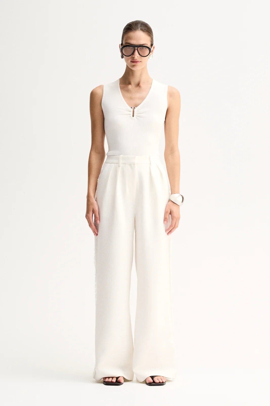 Elka Collective Lindsay Knit Top - White