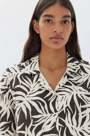 Loula Shirt Cocoa Pandanus - Lulu & Daw - Assembly Label - top, tops - Lulu & Daw - Australian Fashion Boutique