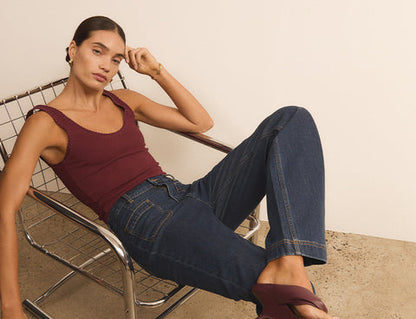 Tallulah Scoop Tank - Plum