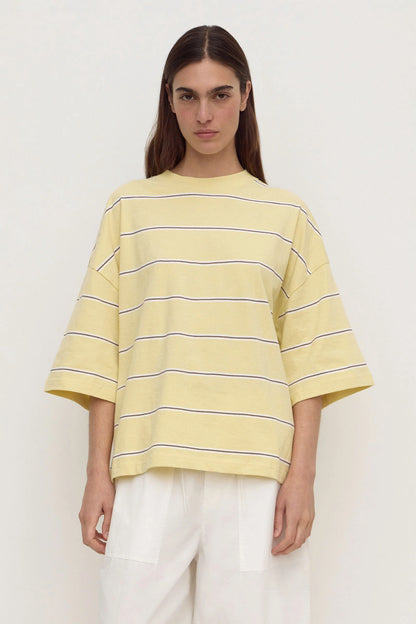 Assembly Label Cotton Stripe Oversized Tee - Rind Stripe