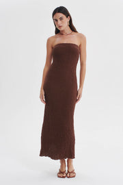 Petra Dress Coffee - Lulu & Daw - Ownley - Cotton Blend, dress, new arrivals, new arrvials - Lulu & Daw - Australian Fashion Boutique