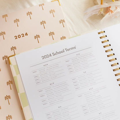 2024 Academic A4 Planner - Tiny Palms - Lulu & Daw - Fox & Fallow - fox & fallow, home - Lulu & Daw - Australian Fashion Boutique